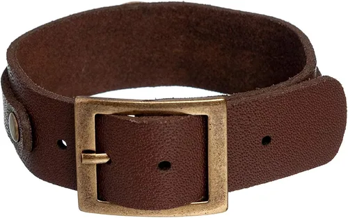 Miniatura 3 de Intercession Pulsera de protección de cuero genuino de San Benito, fabricada en Brasil, Madera