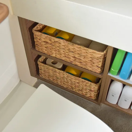 Miniatura 5 de StorageWorks - Cesta para tanque de inodoro para baño, cestas de almacenamiento de jacinto de agua para la parte superior del tanque de inodoro