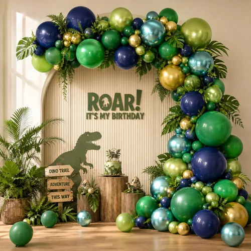Miniatura 10 de Kit de Arco de Globos Azul Blanco Plateado, Guirnalda de Globos Azul Marino Plateado Blanco con Globos Metálicos Azul Oscuro Azul Claro Plateados