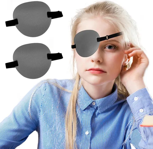Miniatura 9 de 2 piezas, parche para los ojos, parches médicos para ambliopía, parche para ojos perezosos, parche ocular ajustable, para ojos izquierdo o derecho