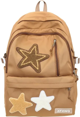 Miniatura 7 de Y2k - Mochila con colgante kawaii con diseño de estrellas estéticas, bonita bolsa para computadora portátil de preppy, suministros de regreso a