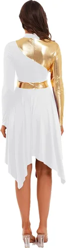 Miniatura 2 de Aislor Vestido de baile litúrgico de alabanza litúrgica para mujer, disfraz de adoración de iglesia