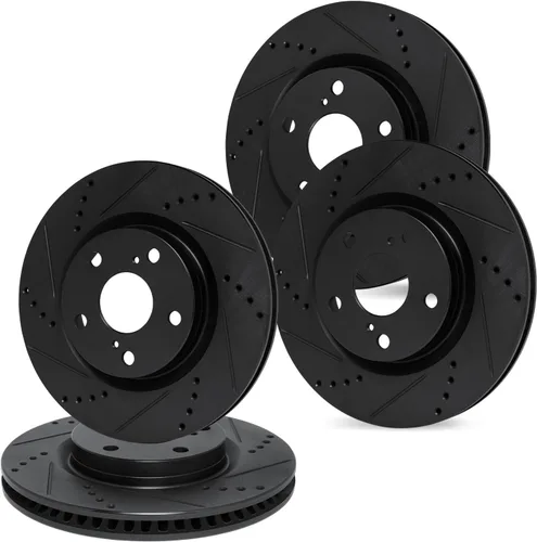 R1 Concepts Rotores de freno delanteros y traseros para Chevrolet Camaro 1968-1969, Chevrolet Corvette 1963-1982| Rotores de freno de disco