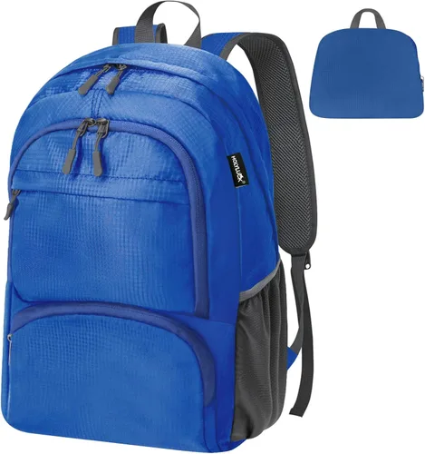Miniatura 12 de HOLYLUCK Mochila plegable de senderismo ligera de 20L para hombres y mujeres, bolsa de hombro plegable al aire libre para viajes pequeños, naranja