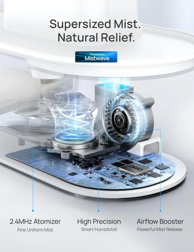 Miniatura 7 de Dreo Humidificadores inteligentes para dormitorio, humidificador de gran tamaño de 4 L de llenado superior para habitación grande con 28 dB, tiempo