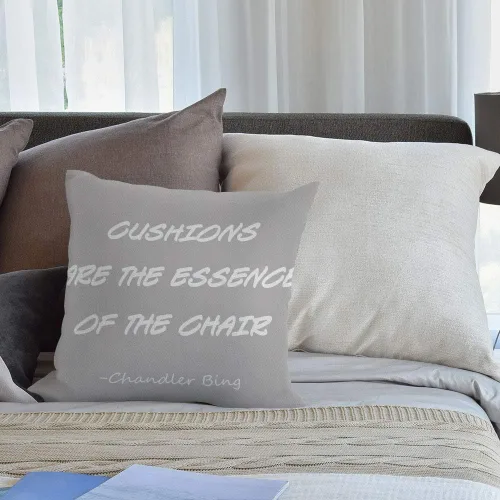 Miniatura 4 de HGOD DESIGNS Cushion are The Essence of The Chair - Funda de almohada con cita de 18 x 18 pulgadas, fundas cuadradas de algodón y lino