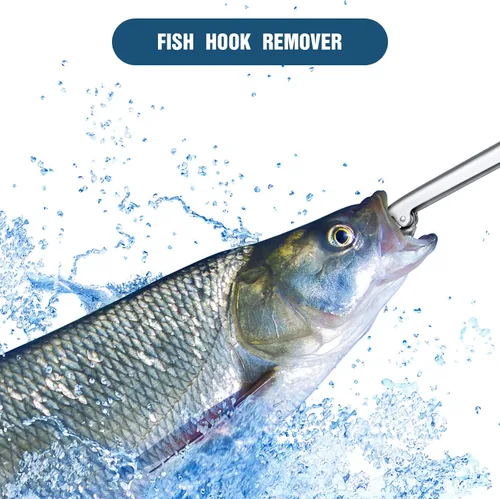 Miniatura 2 de 2 piezas de acero inoxidable removedor de anzuelos de pesca extractor de agua dulce y agua salada Hooker Tool 11-1/2 pulgadas