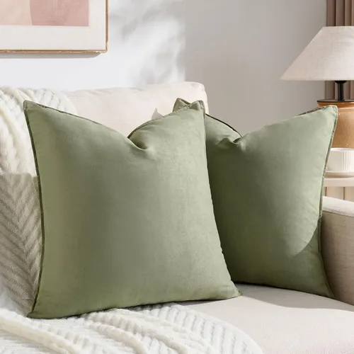 Miniatura 17 de Fancy Homi - Paquete de 2 fundas de almohada decorativas azul real de 14x14 pulgadas para sala de estar, sofá cama, sofá, decoración moderna bohemia