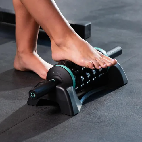 Miniatura 7 de Chirp Masajeador de percusión RPM – Masajeador muscular de tejido profundo y rodillo de espalda con base manos libres, rodillo masajeador de piernas
