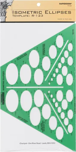 Miniatura 9 de Plantilla de elipse de 20 grados, 1 cada uno (R70-20)
