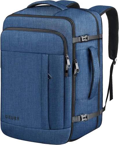 Miniatura 9 de Gieury Mochila de viaje, mochila extragrande expandible de 50 litros para hombres y mujeres, mochila de transporte para aviones, artículos Verde