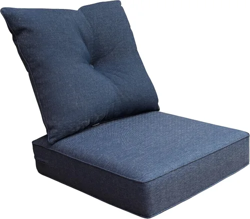 Miniatura 9 de Juego de cojines de repuesto para sillón de interiores o exteriores; para primavera y verano Olefina Gris Claro