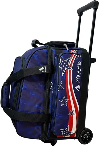 Miniatura 15 de Pyramid Bolsa de Bolos Deluxe de Doble Rodillo para 2 Bolas con Gran Compartimento Separado para Zapatos (Hasta 2 Pares de Zapatos) y Bolsillos