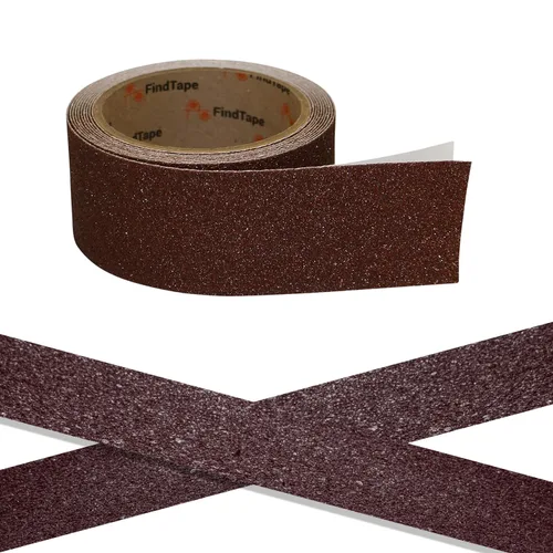 FindTape AST-35 Cinta Antideslizante Premium Antideslizante [Colores]: 2 pulg. x 10 pies (Marrón Oscuro)