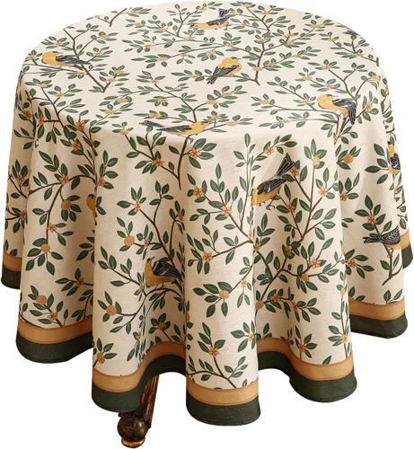 Miniatura 67 de patdrea - Mantel de lino floral, grueso, decorativo y francés para mesas rectangulares o cuadradas, para cocina y comedor, 55 x 79 pulgadas