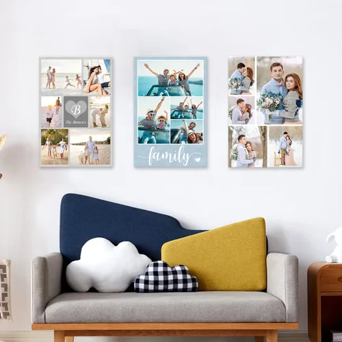 Miniatura 4 de LZIMU Impresiones en lienzo de collage con tus fotos personalizadas múltiples imágenes para pared, collage personalizado de fotos, regalos