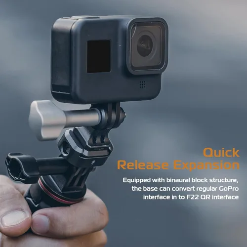 Miniatura 3 de ULANZI Falcam F22 Kit de liberación rápida para cámara de acción y DJI OSMO - Adaptador de montaje de cámara de acción de aluminio convertido a
