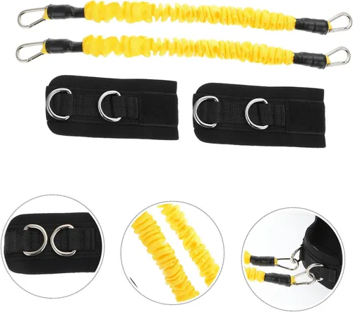 Miniatura 8 de Happyyami Bandas de resistencia profesional con correas de tobillo portátiles para entrenamiento de piernas y caderas, bandas de tubo para gimnasio
