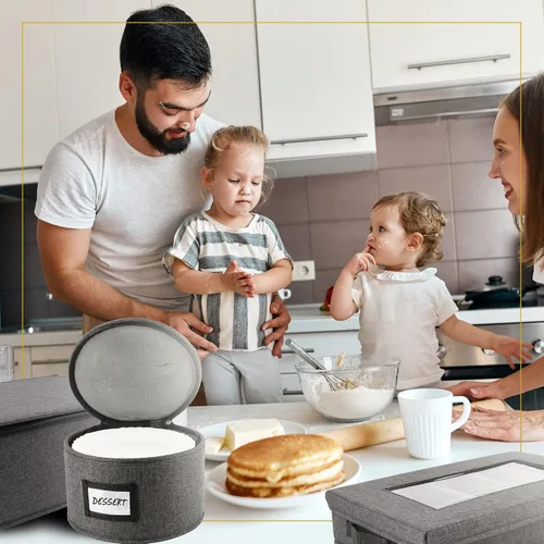 Miniatura 8 de HOMELUX THEORY 8 piezas de contenedores de almacenamiento de porcelana de carcasa dura, almacenamiento de tazas, copas de vino, utensilios