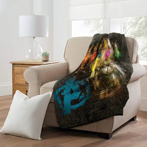 Miniatura 2 de Manta Marvel Avengers de micro raschel, de 114cm x 152cm, multicolor Guantelete