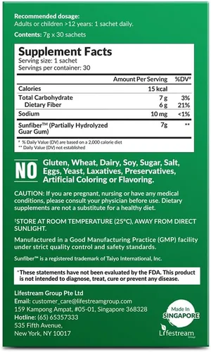 Miniatura 11 de LABO Nutrition Fibra Orgánica Bioactiva – Sunfiber PHGG Fibra Prebiótica Soluble para la Regularidad Digestiva y Salud Intestinal – Goma de Guar