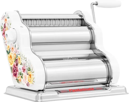 Miniatura 19 de PASTALINDA Máquina para hacer pasta Classic 200, rodillos de 7.9 in de ancho, 9 posiciones de grosor, 2 posiciones de corte, acero inoxidable