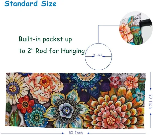 Miniatura 3 de YoKii Boho Bouquet - Paneles de cortina para ventana
