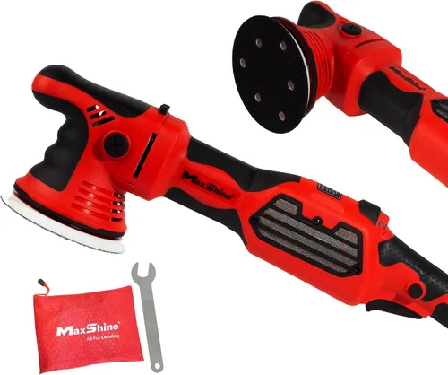 Miniatura 8 de Kit de pulido de doble acción Maxshine M8S V2 Lanzamiento de 8 mm, placa trasera de 5", motor de 1000 W, 6 velocidades Rosca de 5/16" 5" doble