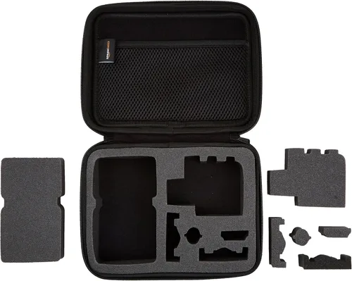 Miniatura 5 de Amazon Basics Estuche de transporte pequeño para GoPro y accesorios, 9 x 7 x 2.5 pulgadas, sólido, negro