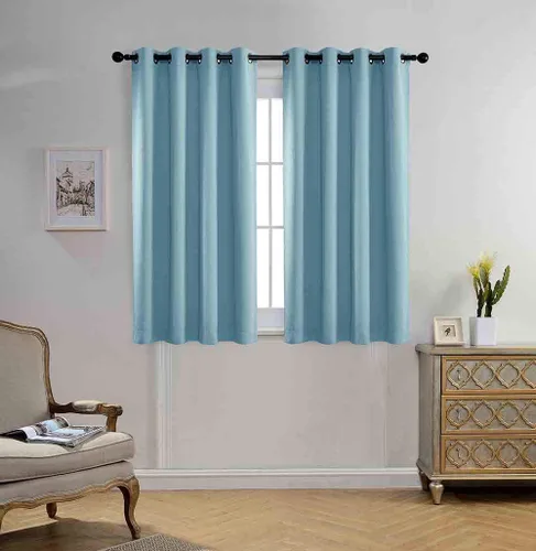 Miniatura 11 de Miuco paneles de cortina de oscurecimiento con arandelas, cortinas opacas con textura para salón, juego de 2