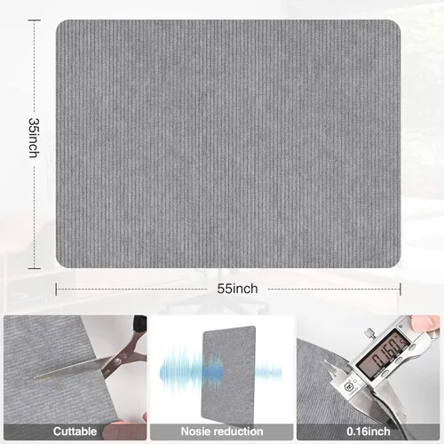Miniatura 3 de Placoot Tapete para silla de escritorio para suelo de madera dura y azulejos, 55 x 35 pulgadas, tapete para silla de oficina para sillas rodantes