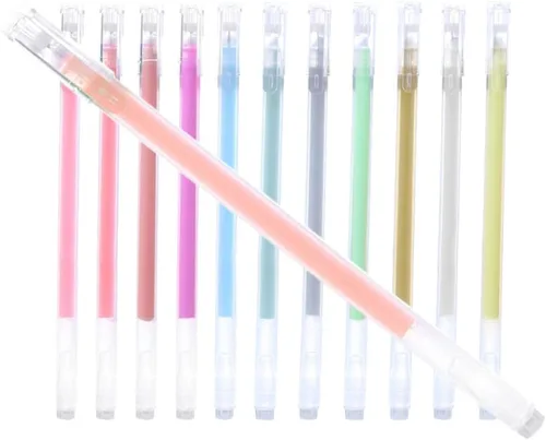 EXCEART Bolígrafos de pintura con purpurina, 24 unidades, 12 bolígrafos de gel coloridos, marcadores de pintura artística para tarjetas de