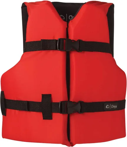 Onyx Youth Life Jacket – Coast Guard Approved, General Purpose Boating Vest for Kids, Safety Flotation Device Rojo