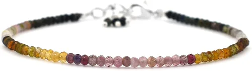 Miniatura 13 de Gempires - Pulseras de cuentas de piedras preciosas hechas a mano, ligeras, de cristal, para uso diario, hipoalergénicas, de 8 pulgadas, chapadas