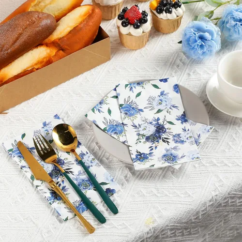 Miniatura 6 de Servilletas florales desechables con flores, toallas de mano decorativas para baño, boda, cumpleaños, baby shower, mesa de cocina