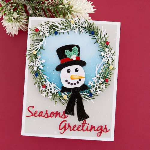 Miniatura 6 de Spellbinders Suzanne Hue - Troqueles grabados para coronas navideñas S6-219