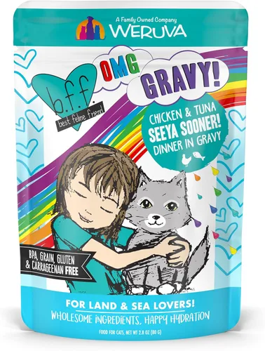 Miniatura 17 de Weruva latas de comida húmeda para gatos sin granos y bolsas B.F.F. (Best Feline Friend), Púrpura