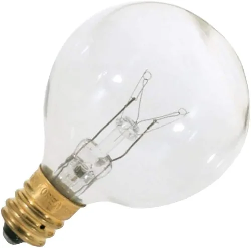 Satco S3845 - Bombilla G12.5 de 120 V con base de candelabro de 15 W, transparente
