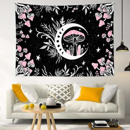 Miniatura 8 de LB Tapiz de bandera estadounidense de girasoles, tapiz con cita inspiradora, tapiz para colgar en la pared, tapiz floral negro y amarillo, tapices