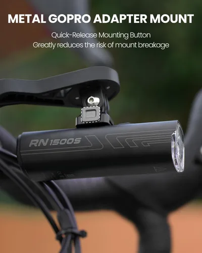 Miniatura 8 de Magicshine Luz de bicicleta RN 1500S, luces de bicicleta para conducción nocturna con montaje inferior, control FTR LightSync, recargable por USB