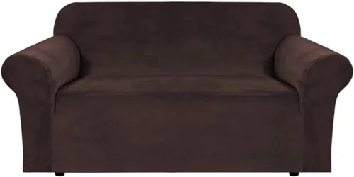 Miniatura 76 de H.VERSAILTEX Funda de terciopelo elástico para sillón, funda para sillón de 1 cojín para sala de estar, funda de muebles hecha de terciopelo grueso