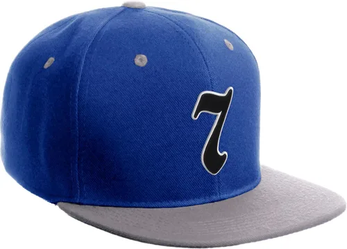 Miniatura 412 de Daxton Gorra clásica con visera de billete plano con letras del alfabeto inglés antiguo de la A a la Z