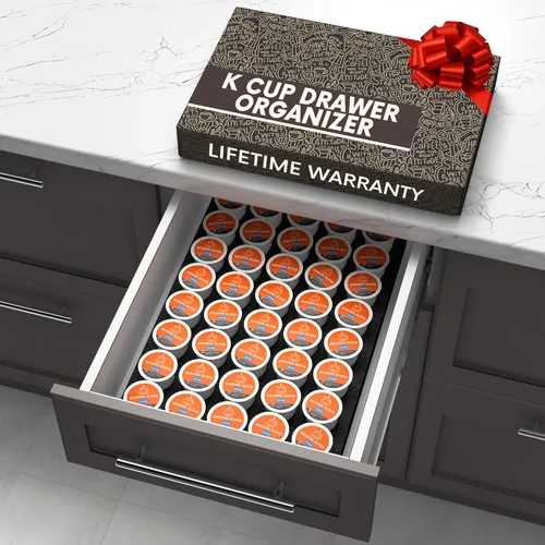 Soporte para tazas K compatible con cápsulas de café Keurig, soportes organizadores de cajones de taza K, almacenamiento de tazas K y organizador de