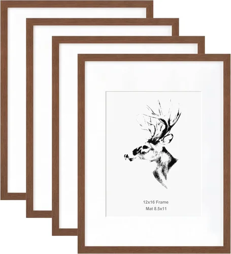 Miniatura 21 de Yaetm Juego de Marcos 12x18 de 4, Juego de Marcos Naturales de Madera de Roble Macizo 12 x 18 para Fotos, Pósters y Impresiones de Arte, Montaje
