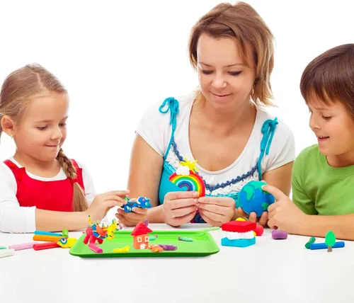 Miniatura 4 de Bandejas de plástico para arte y manualidades, bandeja de plástico, 5 piezas apilables para actividades, bandeja organizadora de manualidades