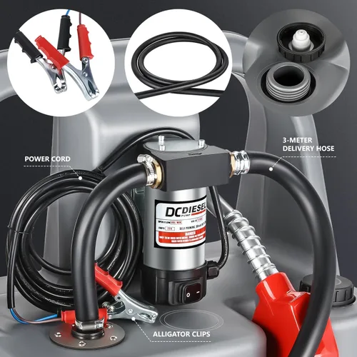 Miniatura 5 de DNA MOTORING Tanque de combustible portátil Caddy 26 galones 100L 12V Unidad de transferencia diesel para coches, camiones, cortacéspedes, ATV
