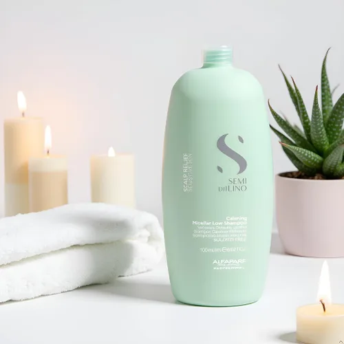 Miniatura 4 de Alfaparf Milano Semi Di Lino Scalp Relief Low Shampoo para pieles sensibles, champú sin sulfato, calma, aporta comodidad e hidrata, alivia
