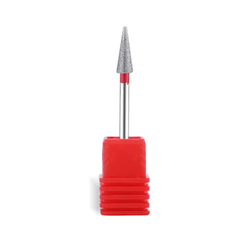 Broca de diamante cónico de 3/32 pulgadas para cutícula, lima de arte de uñas para máquina de taladro eléctrico, herramienta de manicura y pedicura