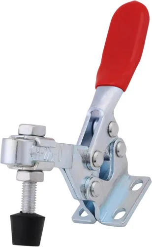 Miniatura 8 de Walfront Abrazadera de palanca de liberación rápida resistente, horizontal, acero y goma, capacidad de retención de 500.4 lbs, paquete de 5