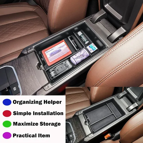 Miniatura 6 de RUNROAD Organizador de consola central compatible con BMW Serie 3 G20/G21 2019-2026 y Serie 4 G22/G23/i4 2021-2026 Accesorios, bandeja de consola